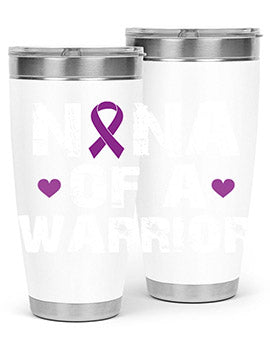 Alzheimer's Awareness Style 87# Tumbler featuring double wall vacuum stainless steel design, available in 20oz and 30oz sizes.