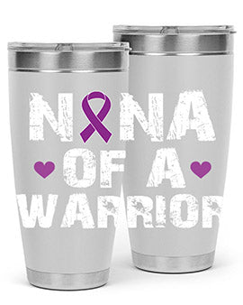 Alzheimer's Awareness Style 87# Tumbler featuring double wall vacuum stainless steel design, available in 20oz and 30oz sizes.