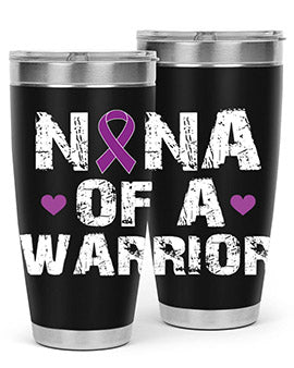 Alzheimer's Awareness Style 87# Tumbler featuring double wall vacuum stainless steel design, available in 20oz and 30oz sizes.