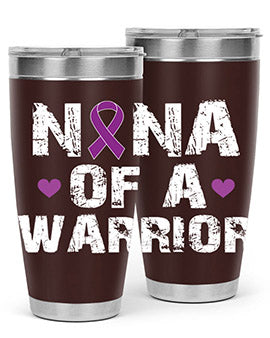 Alzheimer's Awareness Style 87# Tumbler featuring double wall vacuum stainless steel design, available in 20oz and 30oz sizes.