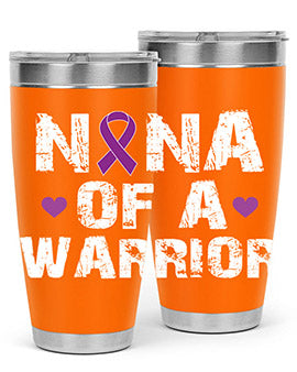 Alzheimer's Awareness Style 87# Tumbler featuring double wall vacuum stainless steel design, available in 20oz and 30oz sizes.