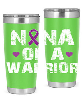 Alzheimer's Awareness Style 87# Tumbler featuring double wall vacuum stainless steel design, available in 20oz and 30oz sizes.