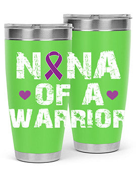 Alzheimer's Awareness Style 87# Tumbler featuring double wall vacuum stainless steel design, available in 20oz and 30oz sizes.