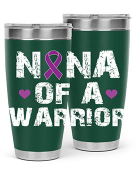 Alzheimer's Awareness Style 87# Tumbler featuring double wall vacuum stainless steel design, available in 20oz and 30oz sizes.
