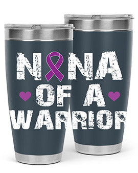 Alzheimer's Awareness Style 87# Tumbler featuring double wall vacuum stainless steel design, available in 20oz and 30oz sizes.
