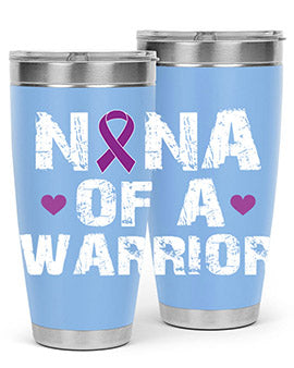 Alzheimer's Awareness Style 87# Tumbler featuring double wall vacuum stainless steel design, available in 20oz and 30oz sizes.