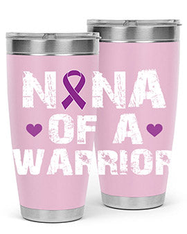 Alzheimer's Awareness Style 87# Tumbler featuring double wall vacuum stainless steel design, available in 20oz and 30oz sizes.