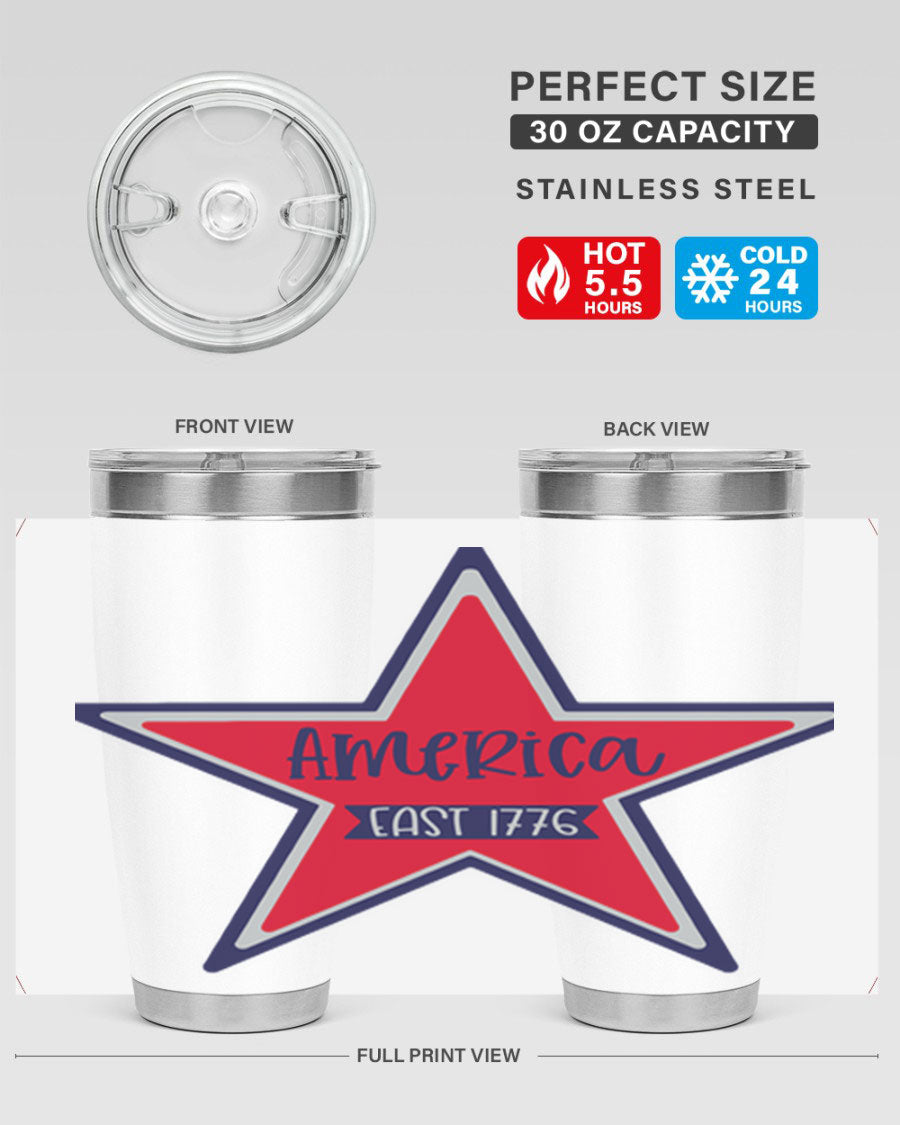 America East Style 144# 20oz tumbler featuring a double wall vacuum design with a copper lining, perfect for hot and cold beverages.
