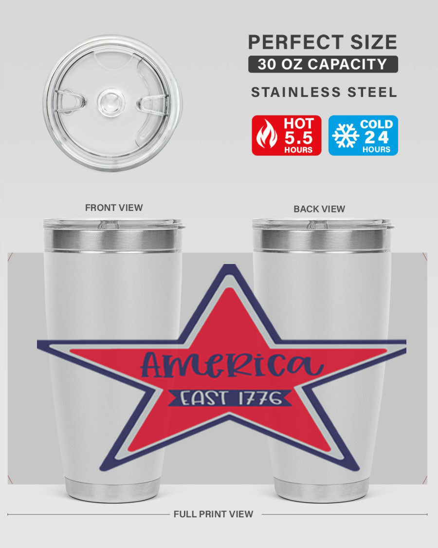 America East Style 144# 20oz tumbler featuring a double wall vacuum design with a copper lining, perfect for hot and cold beverages.