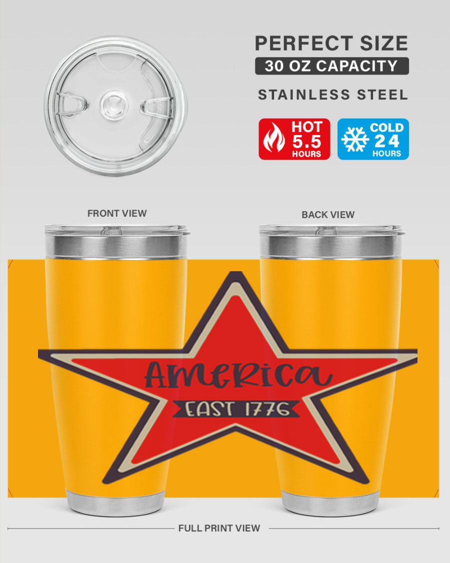 America East Style 144# 20oz tumbler featuring a double wall vacuum design with a copper lining, perfect for hot and cold beverages.