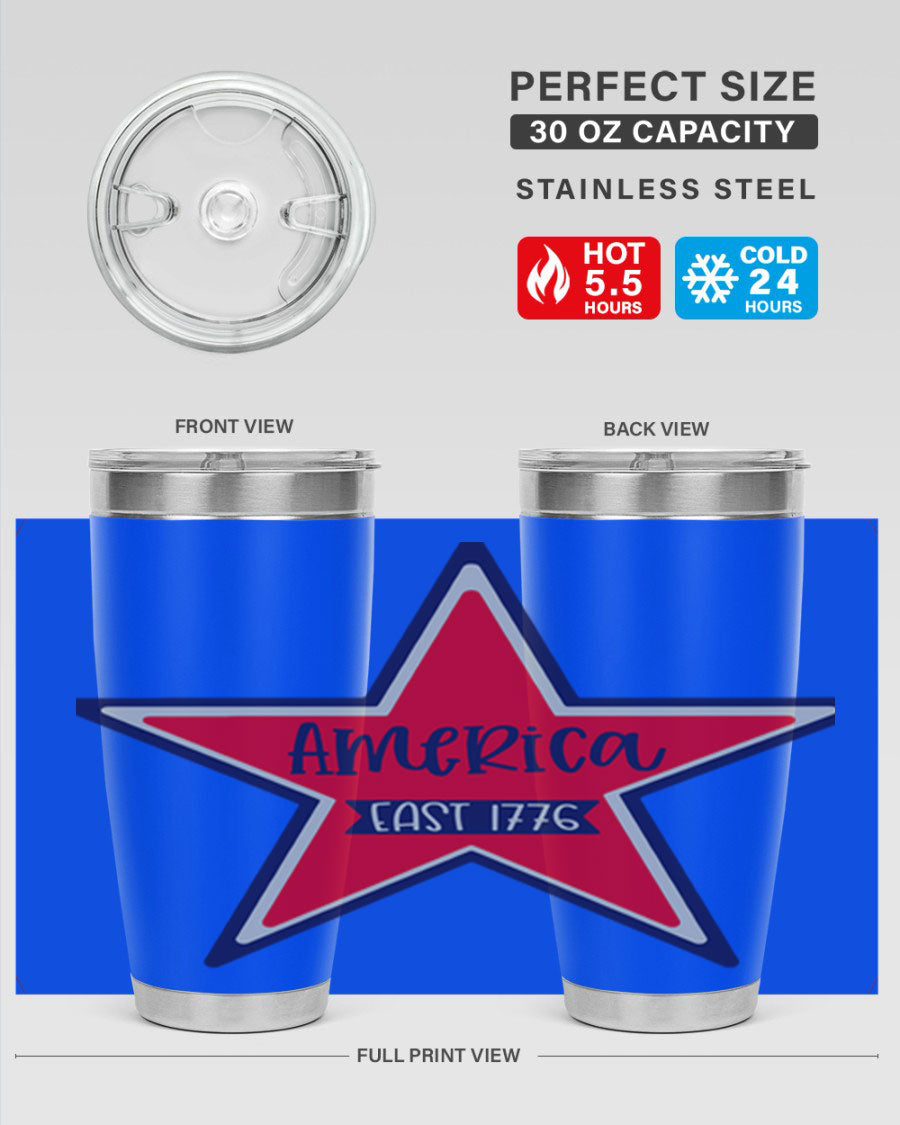 America East Style 144# 20oz tumbler featuring a double wall vacuum design with a copper lining, perfect for hot and cold beverages.
