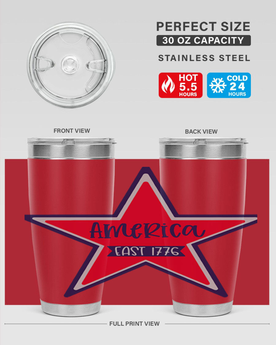 America East Style 144# 20oz tumbler featuring a double wall vacuum design with a copper lining, perfect for hot and cold beverages.