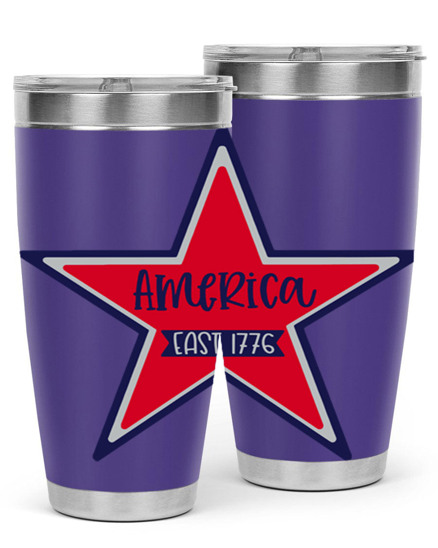 America East Style 144# 20oz tumbler featuring a double wall vacuum design with a copper lining, perfect for hot and cold beverages.