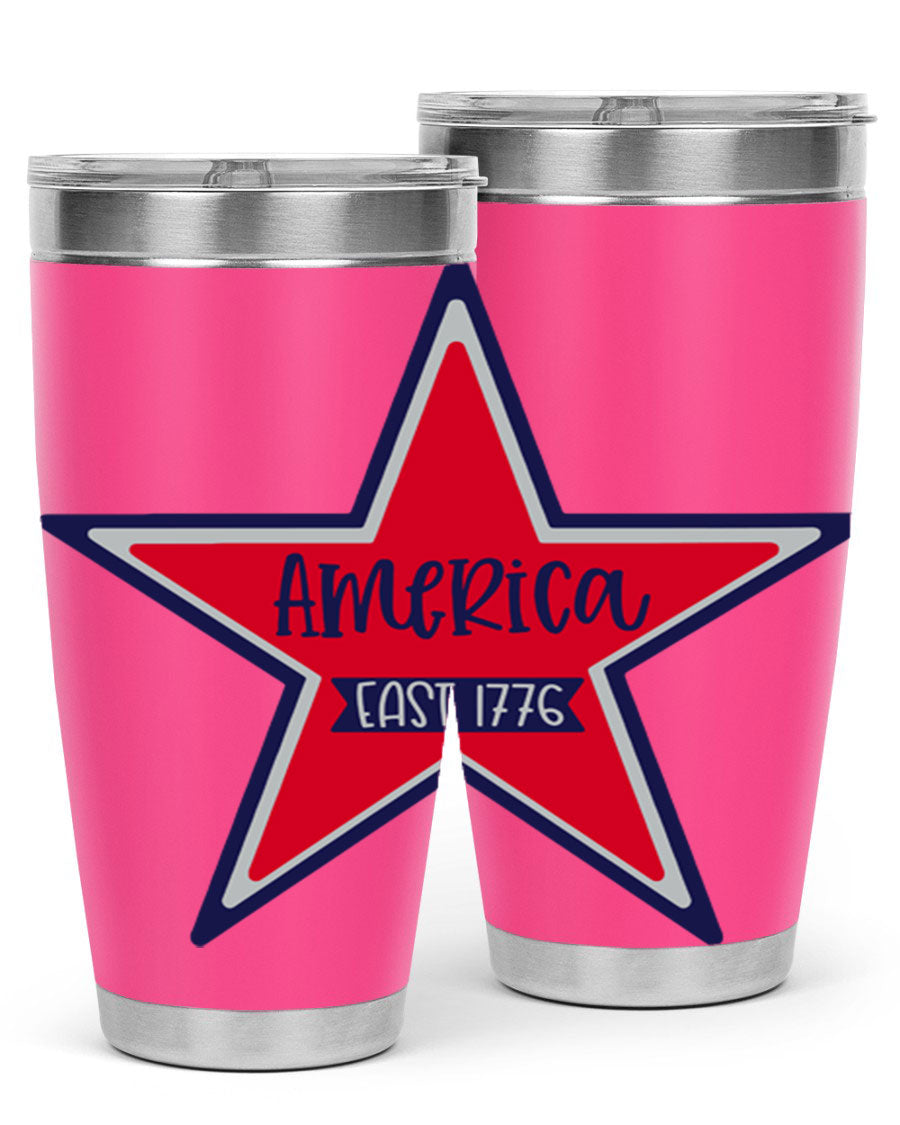 America East Style 144# 20oz tumbler featuring a double wall vacuum design with a copper lining, perfect for hot and cold beverages.