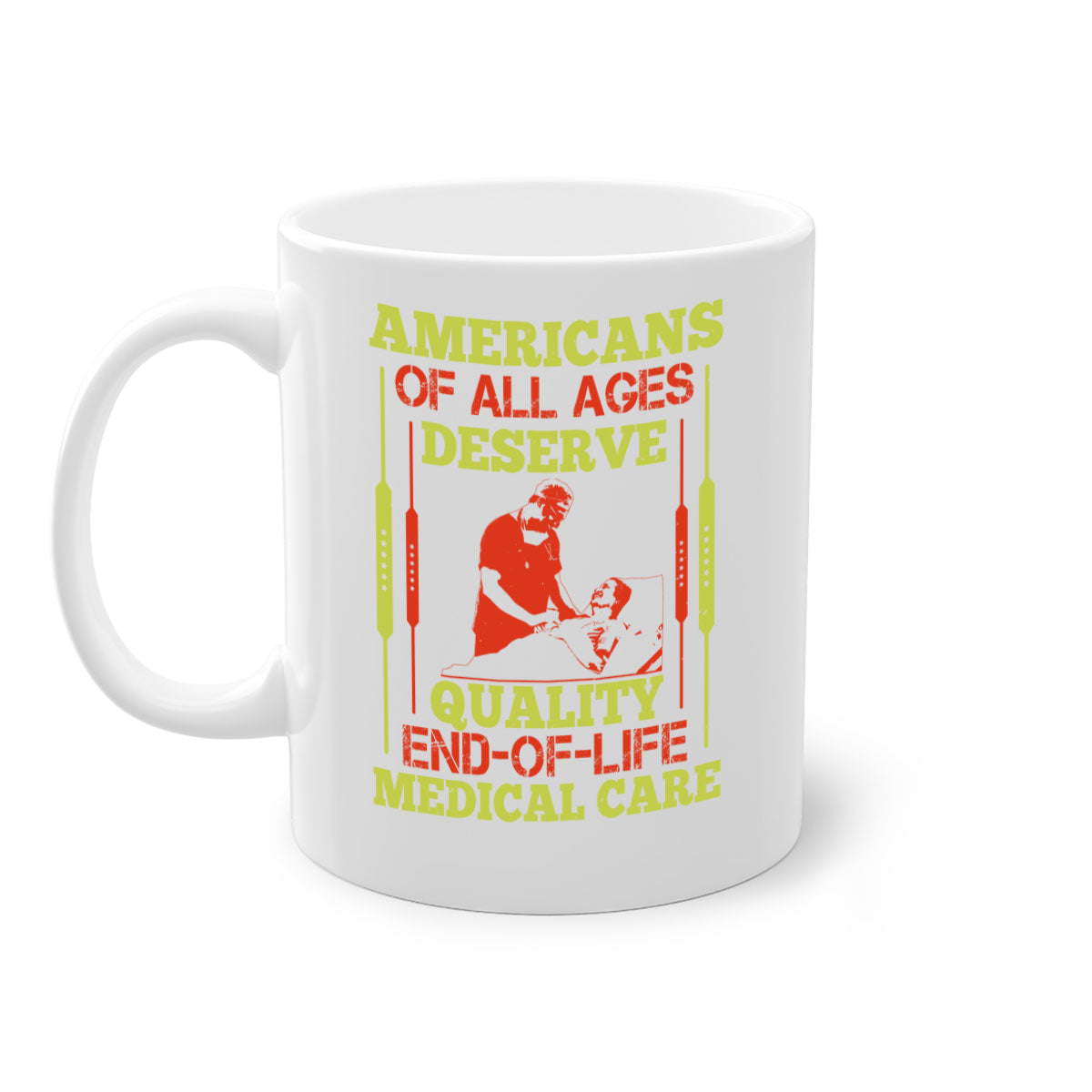 A stylish two-tone ceramic mug with a colored handle and interior, available in five colors, showcasing its glossy finish.