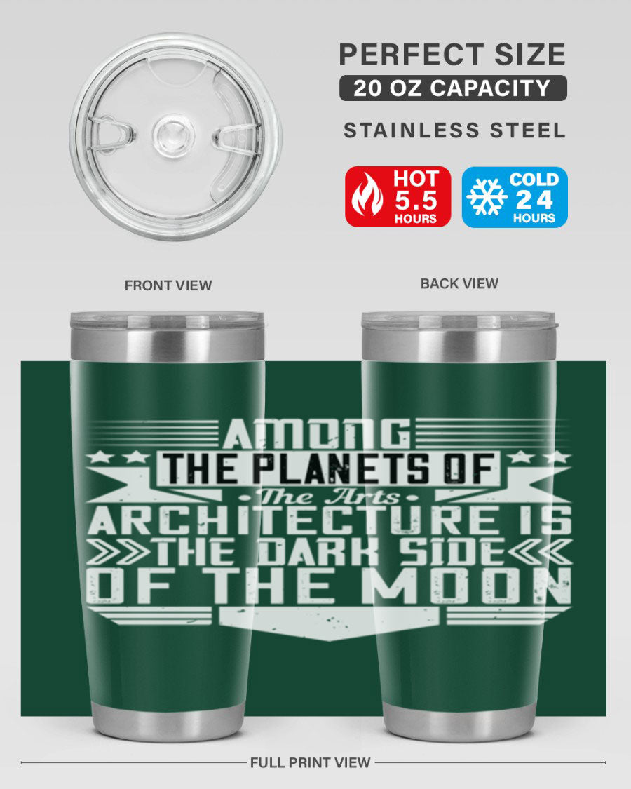 Among the Planets 20oz and 30oz Tumblers showcasing double wall vacuum stainless steel design with a drink-thru lid.