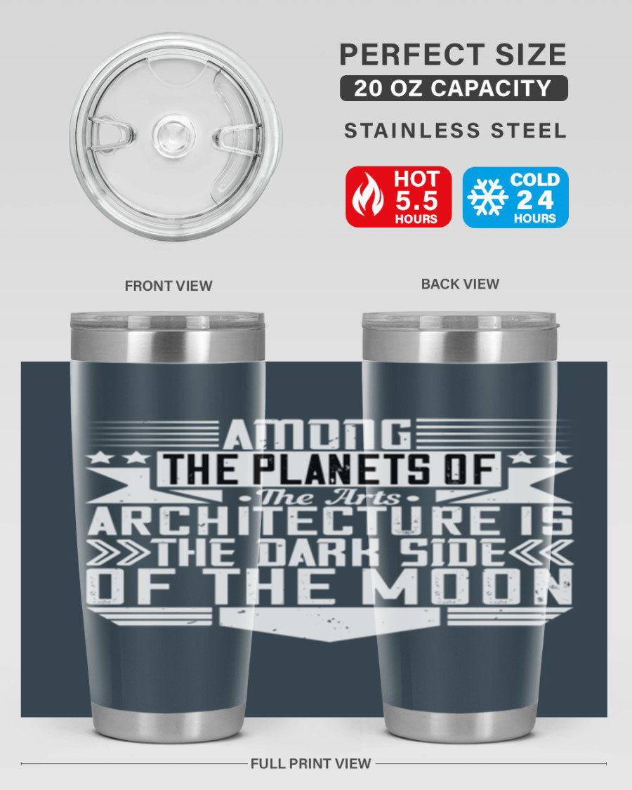 Among the Planets 20oz and 30oz Tumblers showcasing double wall vacuum stainless steel design with a drink-thru lid.