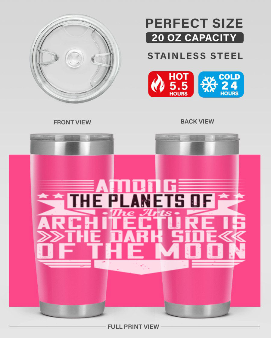 Among the Planets 20oz and 30oz Tumblers showcasing double wall vacuum stainless steel design with a drink-thru lid.