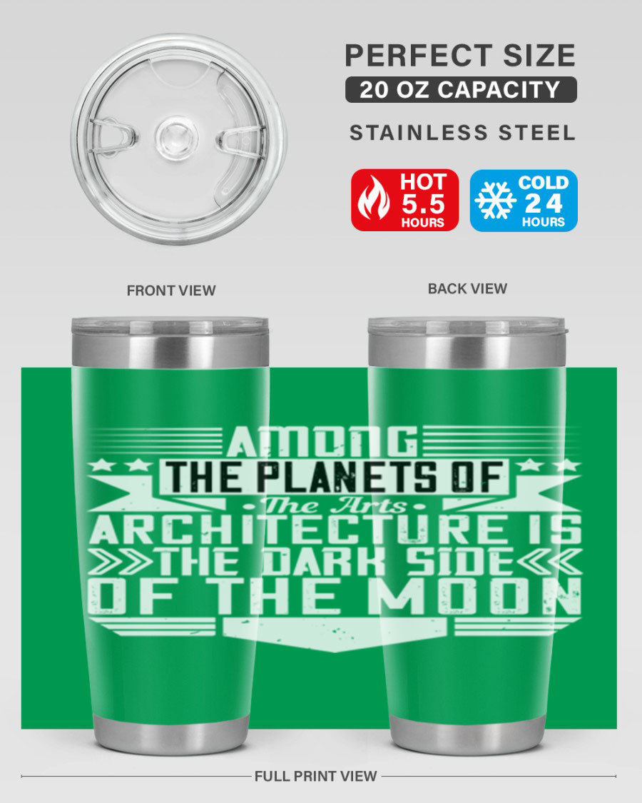 Among the Planets 20oz and 30oz Tumblers showcasing double wall vacuum stainless steel design with a drink-thru lid.