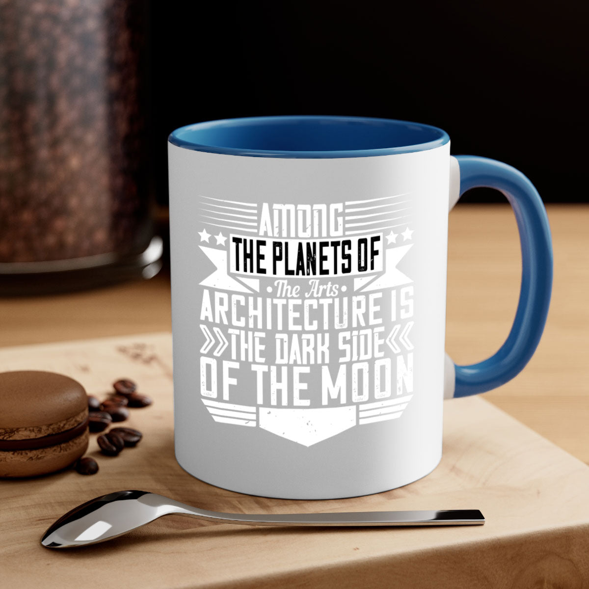 Two-tone ceramic mug featuring a glossy finish with a colored handle and interior, available in five colors.