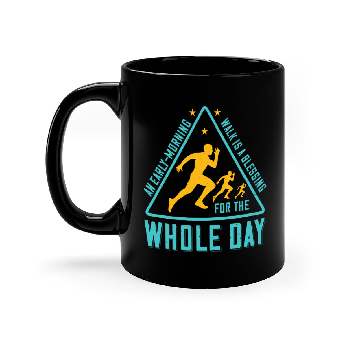 A two-tone ceramic mug with a glossy finish, featuring a colored handle and interior, perfect for coffee or tea.