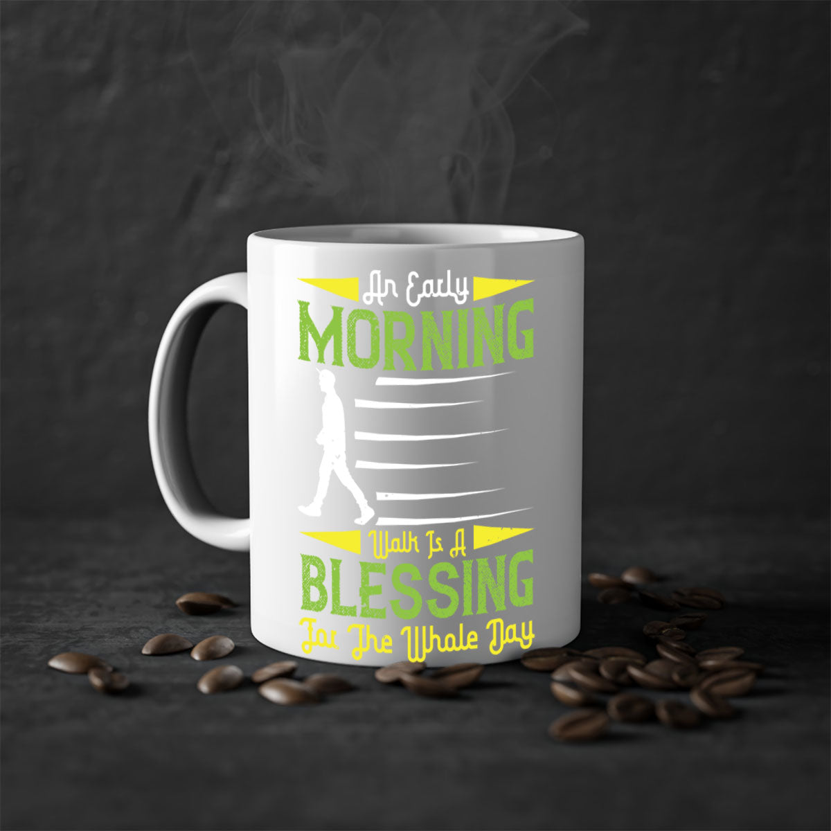 A stylish two-tone ceramic mug with a glossy finish, featuring a colored handle and interior, perfect for coffee or tea.