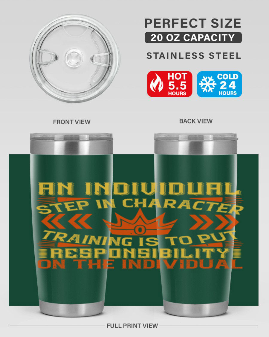 A stylish 20oz and 30oz stainless steel tumbler with a copper lining, showcasing a press-in drink-thru lid, perfect for hot and cold beverages.