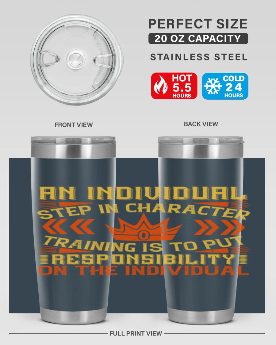 A stylish 20oz and 30oz stainless steel tumbler with a copper lining, showcasing a press-in drink-thru lid, perfect for hot and cold beverages.