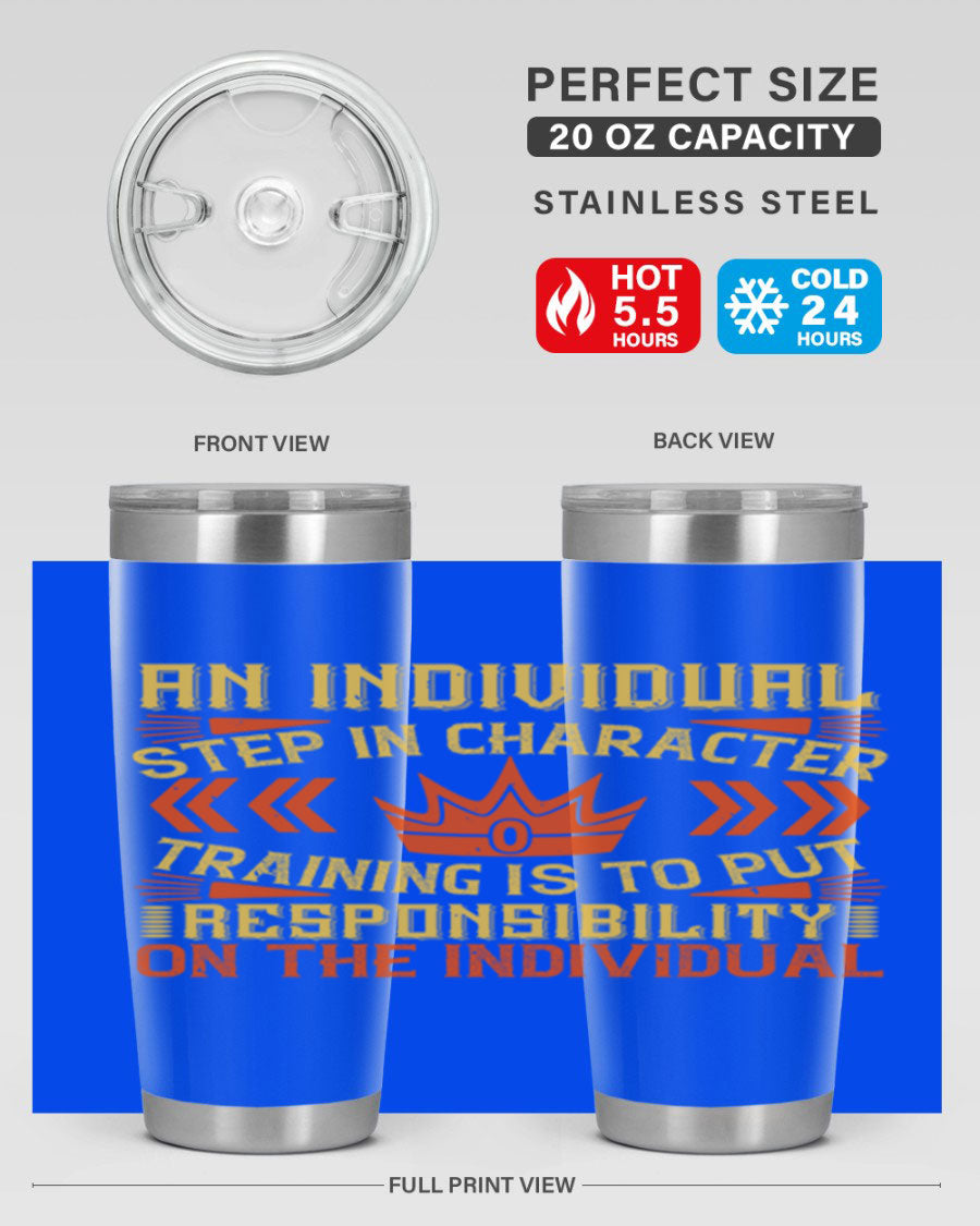 A stylish 20oz and 30oz stainless steel tumbler with a copper lining, showcasing a press-in drink-thru lid, perfect for hot and cold beverages.