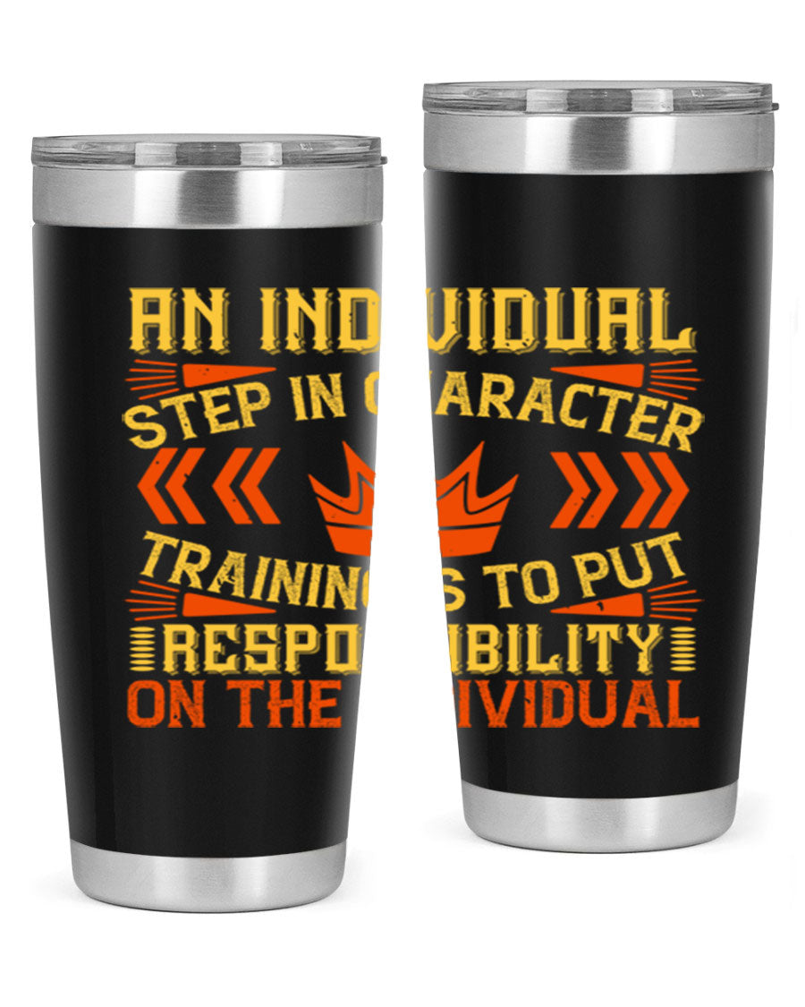 A stylish 20oz and 30oz stainless steel tumbler with a copper lining, showcasing a press-in drink-thru lid, perfect for hot and cold beverages.