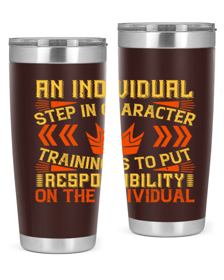 A stylish 20oz and 30oz stainless steel tumbler with a copper lining, showcasing a press-in drink-thru lid, perfect for hot and cold beverages.