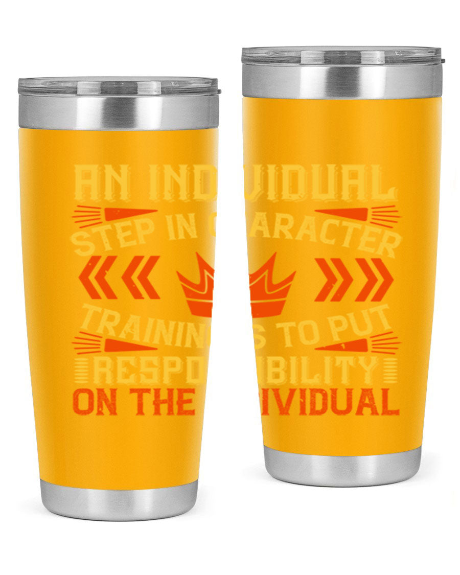 A stylish 20oz and 30oz stainless steel tumbler with a copper lining, showcasing a press-in drink-thru lid, perfect for hot and cold beverages.