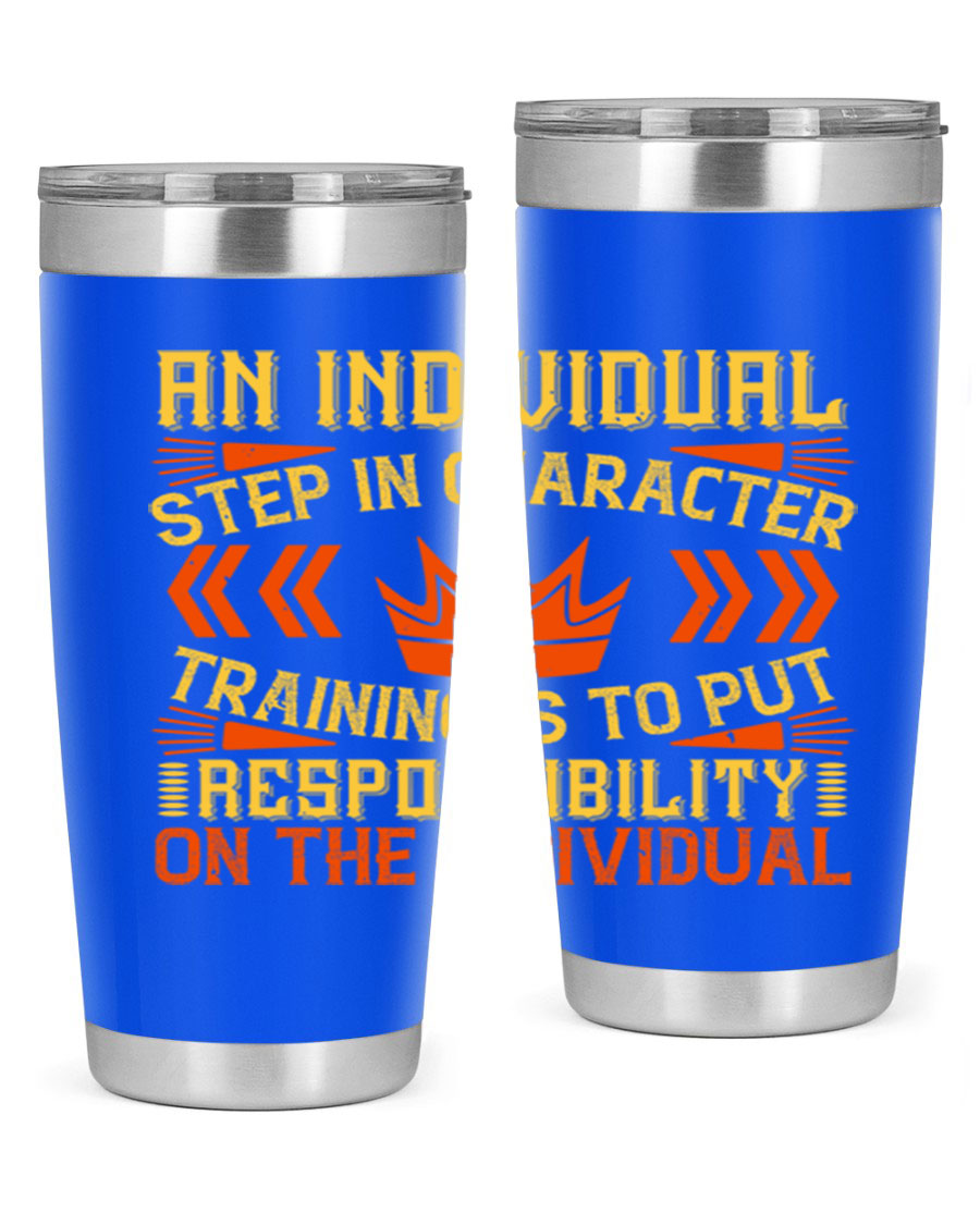 A stylish 20oz and 30oz stainless steel tumbler with a copper lining, showcasing a press-in drink-thru lid, perfect for hot and cold beverages.
