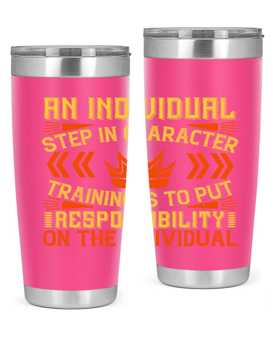 A stylish 20oz and 30oz stainless steel tumbler with a copper lining, showcasing a press-in drink-thru lid, perfect for hot and cold beverages.