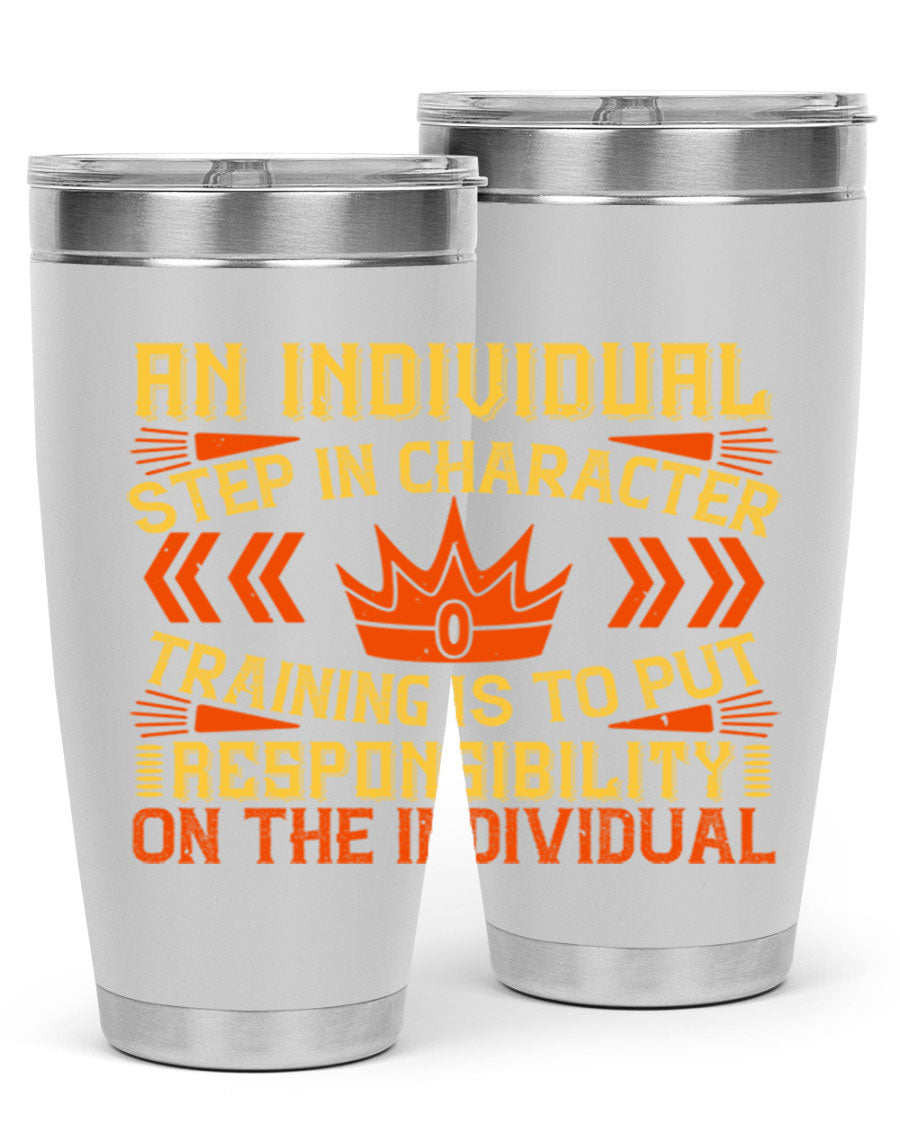 A stylish 20oz and 30oz stainless steel tumbler with a copper lining, showcasing a press-in drink-thru lid, perfect for hot and cold beverages.