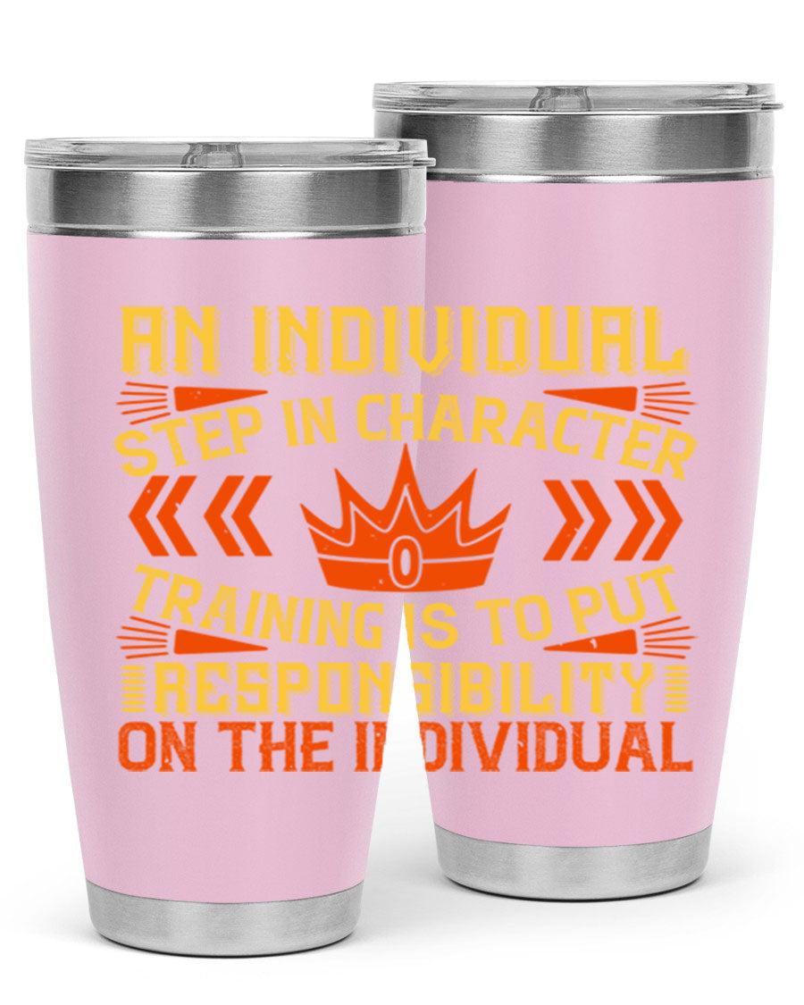 A stylish 20oz and 30oz stainless steel tumbler with a copper lining, showcasing a press-in drink-thru lid, perfect for hot and cold beverages.