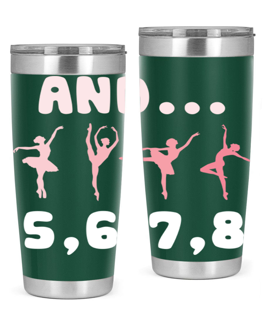 And 5 6 7 8 Ballet 12# Tumbler in stainless steel with a stylish design, perfect for dancers.