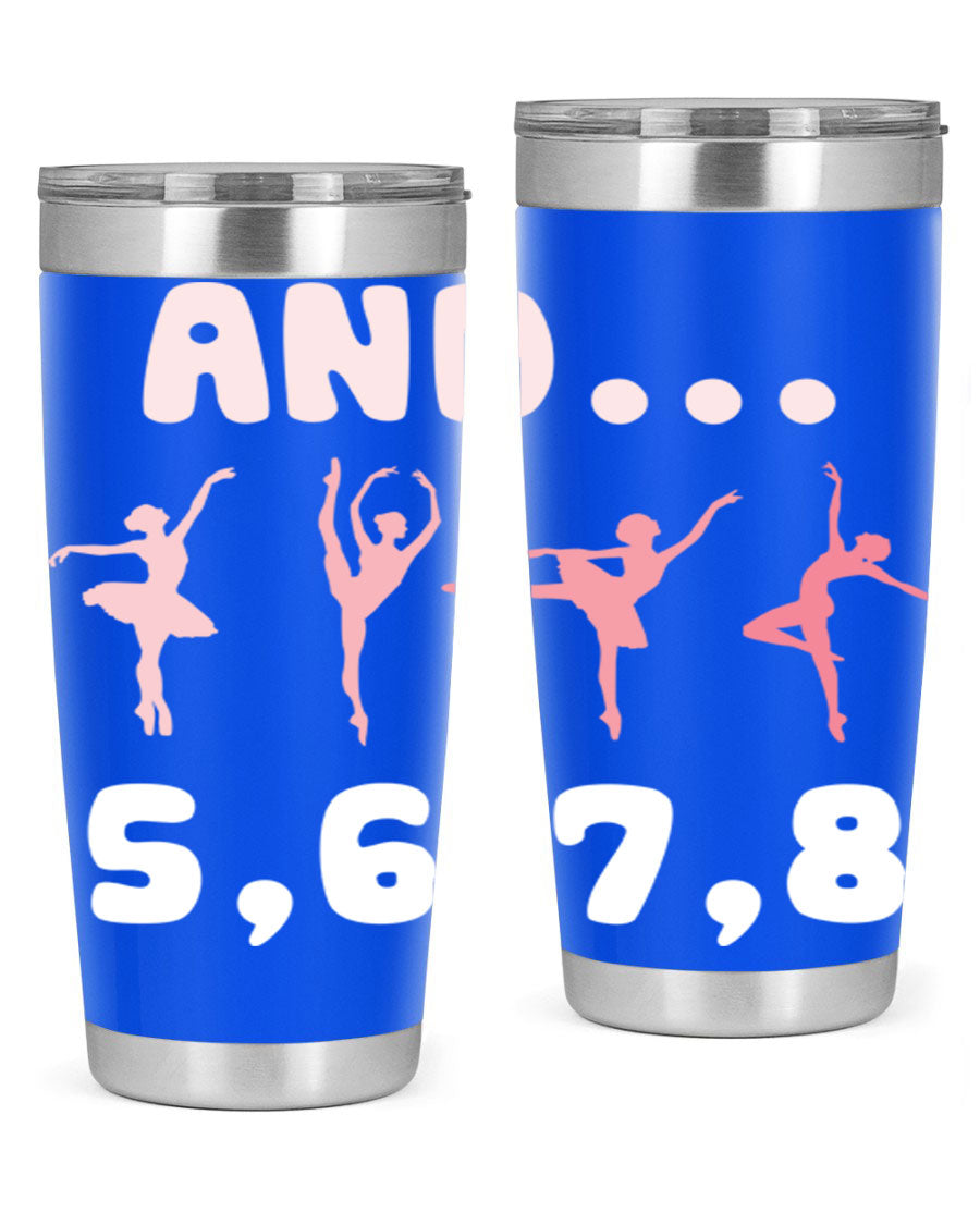 And 5 6 7 8 Ballet 12# Tumbler in stainless steel with a stylish design, perfect for dancers.