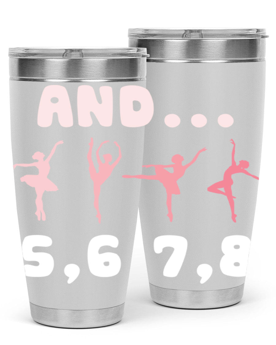 And 5 6 7 8 Ballet 12# Tumbler in stainless steel with a stylish design, perfect for dancers.
