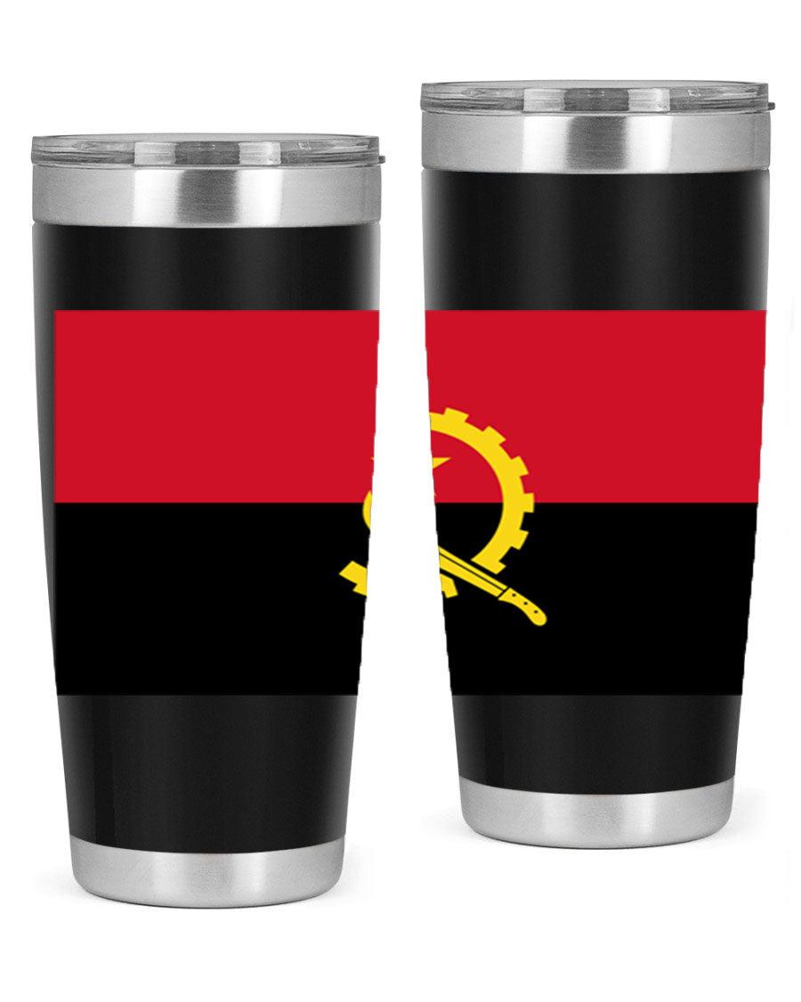 Angola 193# Tumbler showcasing double wall stainless steel design with vibrant printed flag.