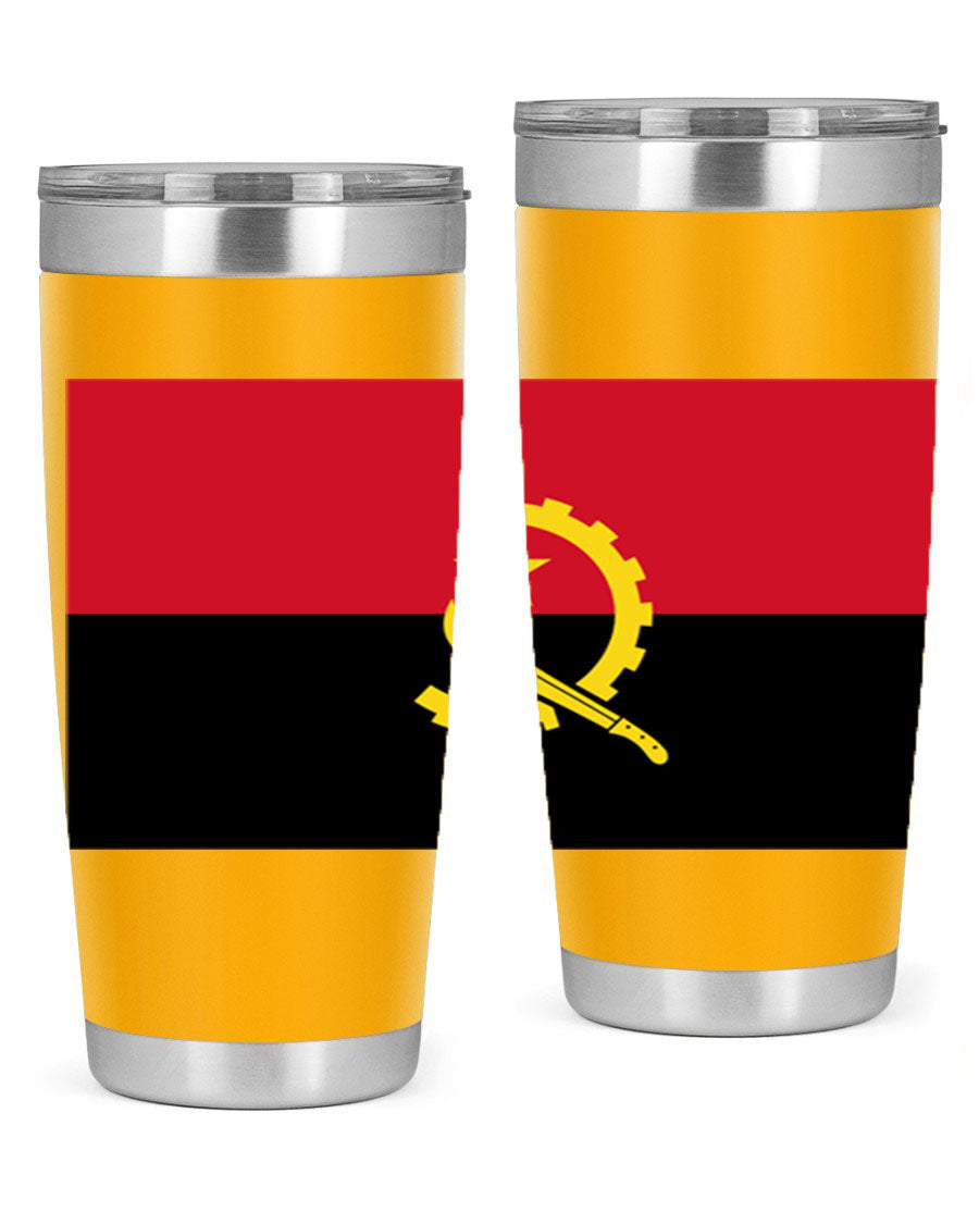 Angola 193# Tumbler showcasing double wall stainless steel design with vibrant printed flag.