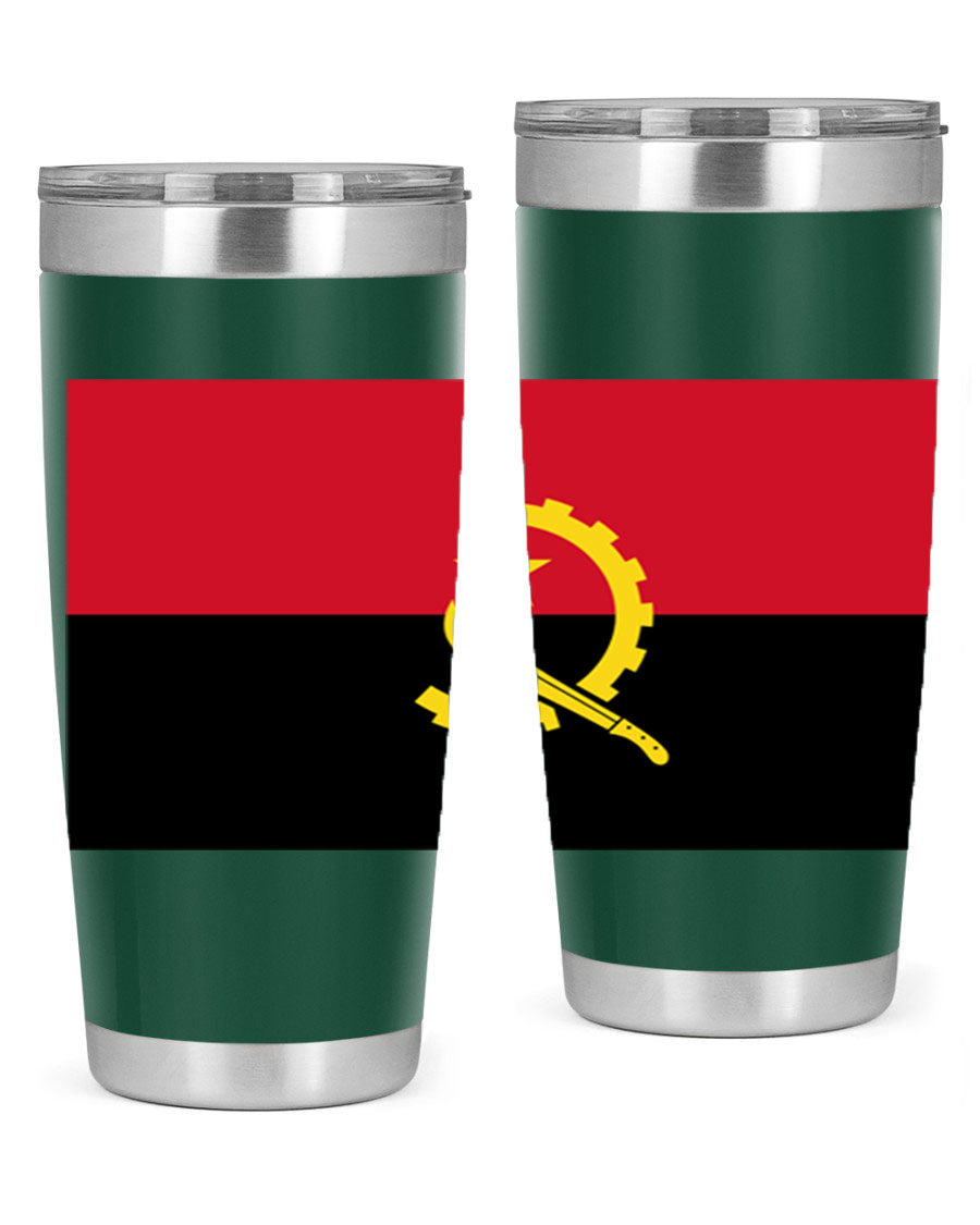 Angola 193# Tumbler showcasing double wall stainless steel design with vibrant printed flag.