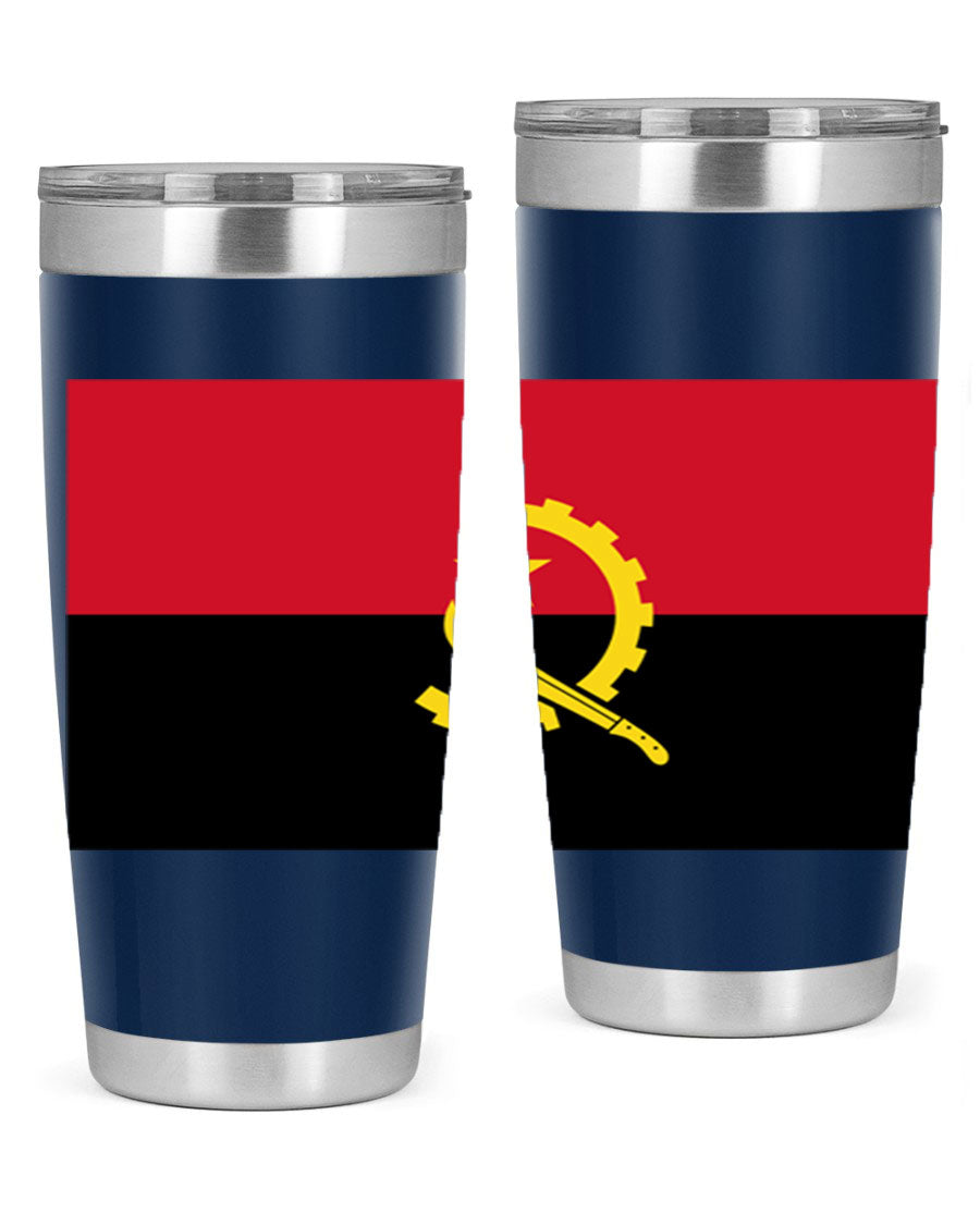 Angola 193# Tumbler showcasing double wall stainless steel design with vibrant printed flag.