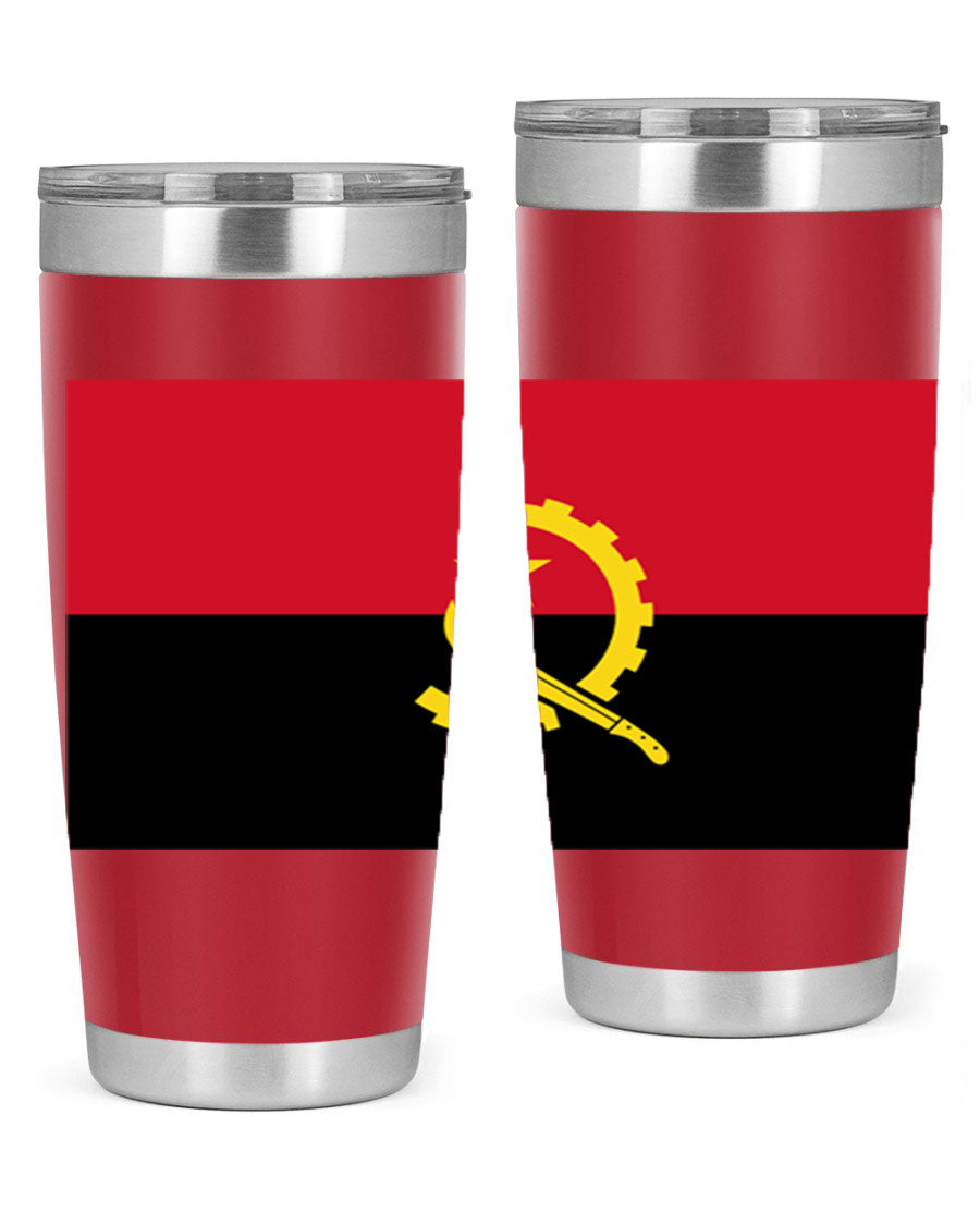 Angola 193# Tumbler showcasing double wall stainless steel design with vibrant printed flag.