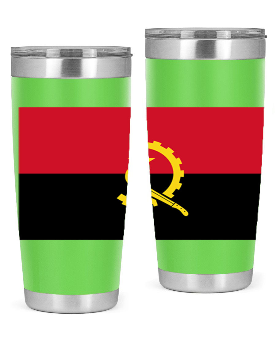 Angola 193# Tumbler showcasing double wall stainless steel design with vibrant printed flag.