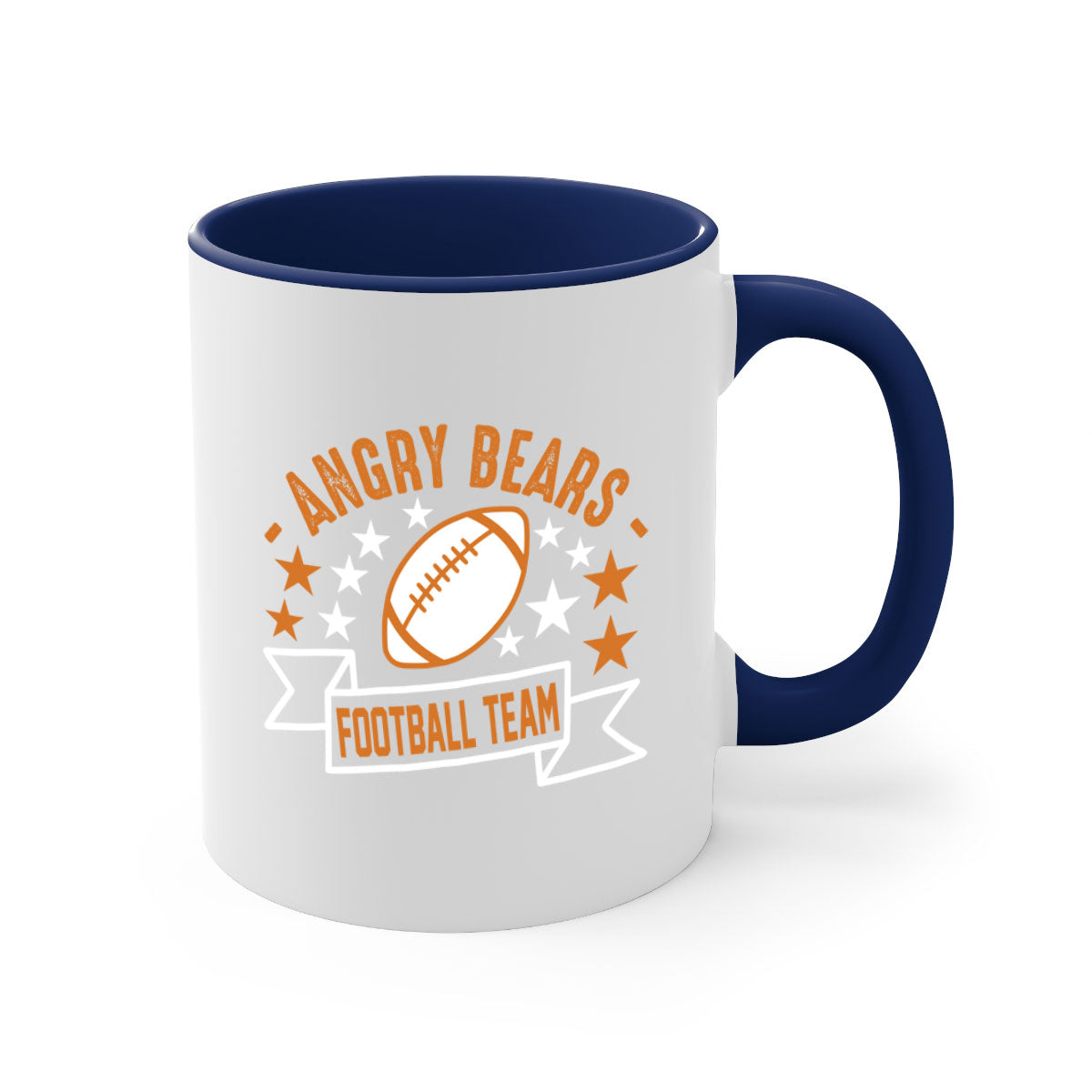 Angry Bears 1460# Mug featuring a glossy finish, colored handle, and interior, available in five vibrant colors.