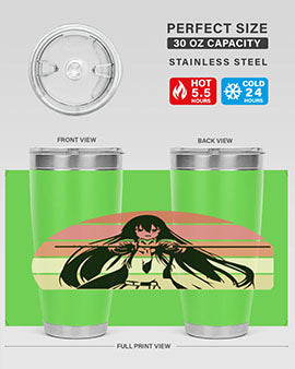 Anime art 190# Tumbler featuring double wall vacuum stainless steel design with vibrant anime graphics.