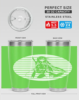 Anime art 196# tumbler featuring double wall vacuum stainless steel design with vibrant anime graphics.