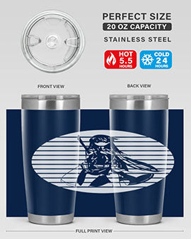 Anime art 196# tumbler featuring double wall vacuum stainless steel design with vibrant anime graphics.