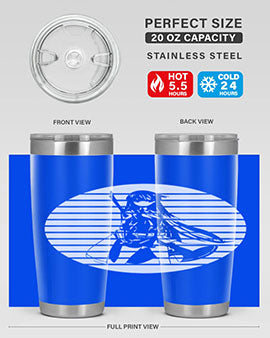 Anime art 196# tumbler featuring double wall vacuum stainless steel design with vibrant anime graphics.